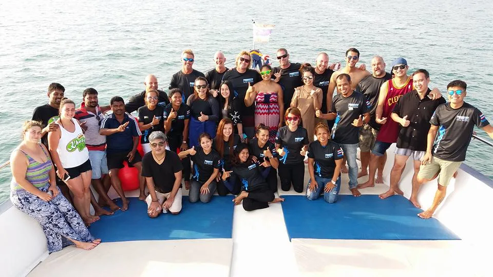Here's the team and crew for the Racha scuba Diving Day Trip