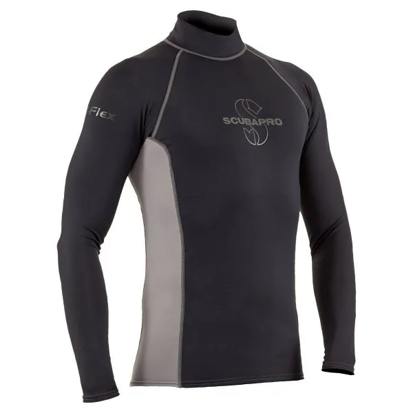 ScubaPro T-Flex Rashguard Men Black and Grey - X63179