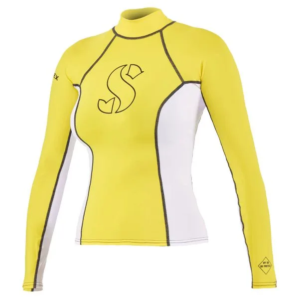 ScubaPro T-Flex Rashguard Women White and Yellow - X63172